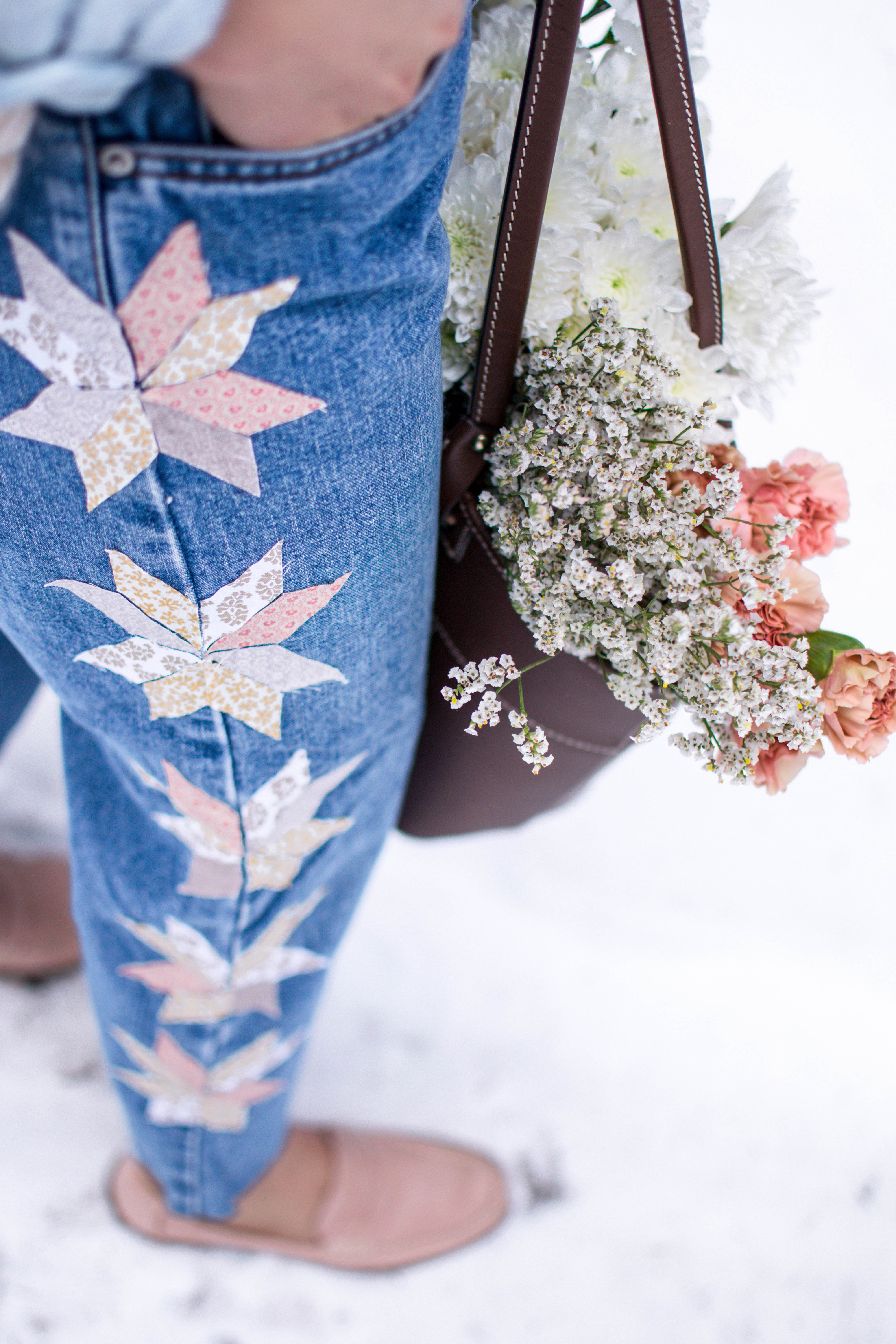 Make your own quilted jeans with this easy tutorial